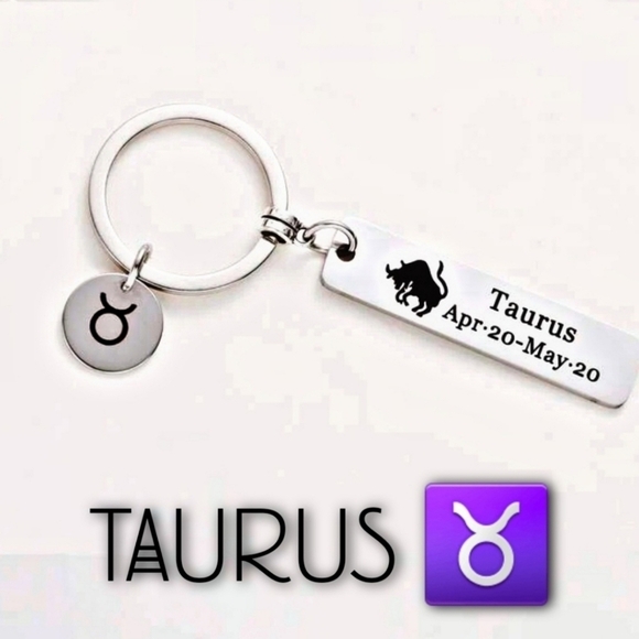 Taurus Zodiac ✦ Leather Bracelet Bundle ✦ Keychain Stickers Hair Tie & Mask NWT - Picture 7 of 12